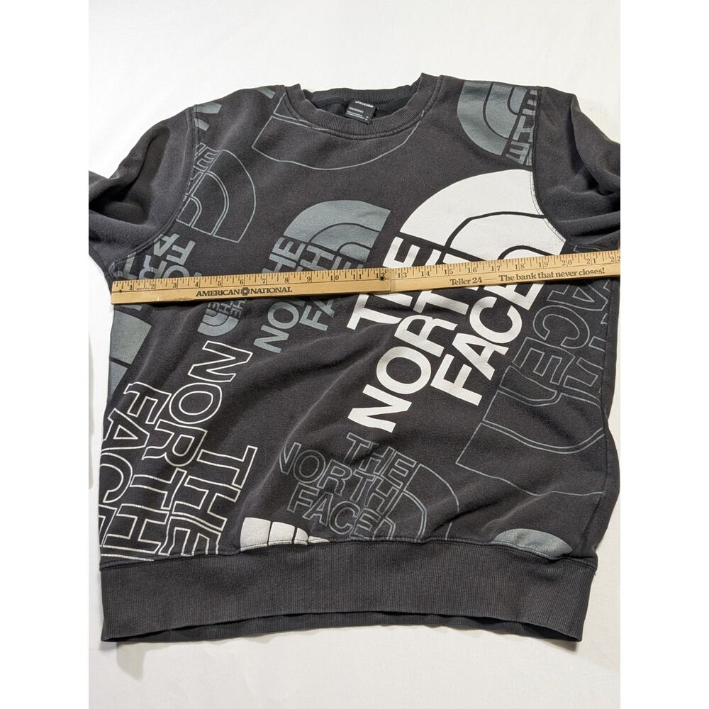 The North Face Men’s Sweatshirt Medium Black Graphic Logo Crewneck Pullover - Picture 5 of 10